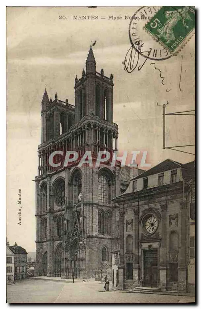 Mantes — Place Notre-Dame — Ancelin, Mantes - Frente