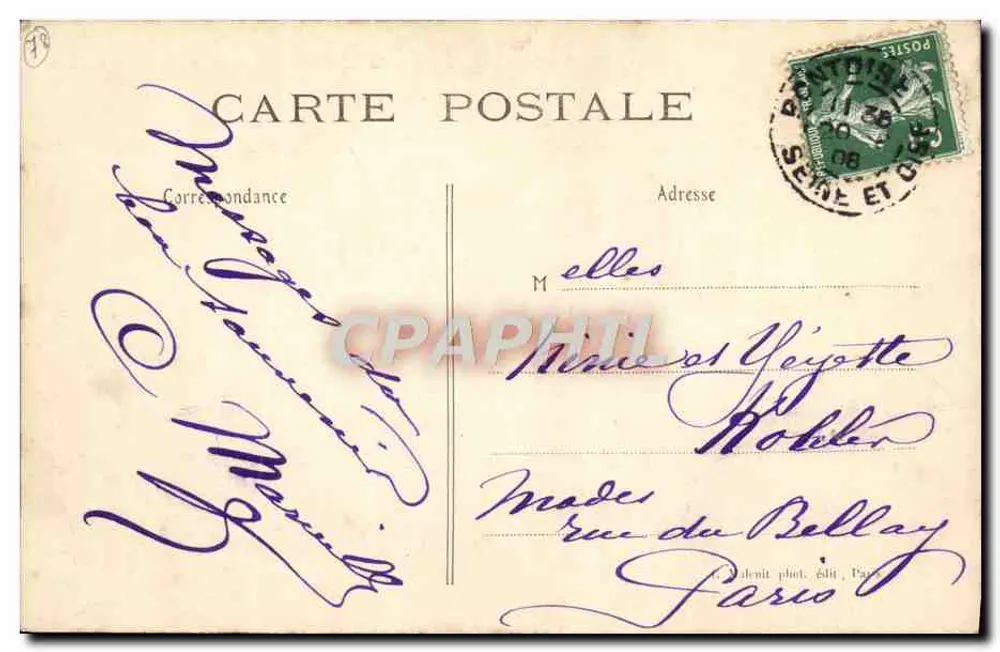 Pontoise — Der Fluss Oise und die Freizeitboote — C.M. - Rückseite