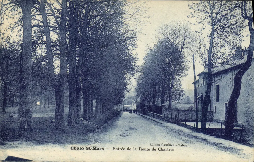 Chalo St-Mars — Entrada da Estrada de Chartres — Édition Gauthier - Tabac - Frente
