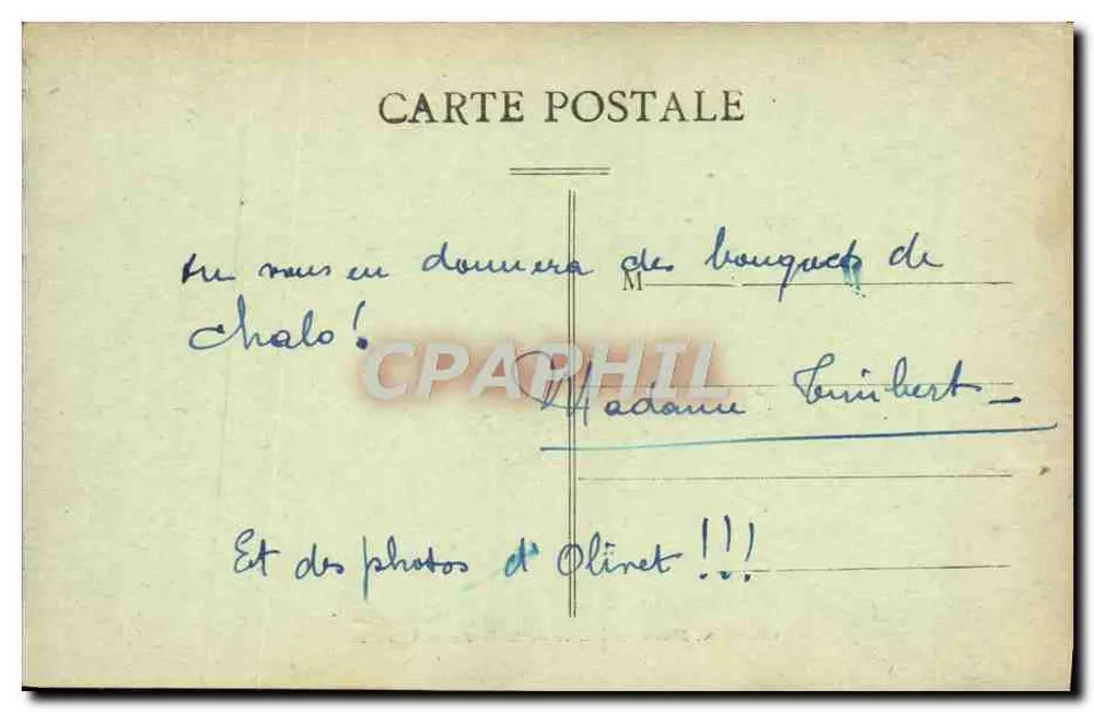 Chalo St-Mars — Entrada da Estrada de Chartres — Édition Gauthier - Tabac - Verso