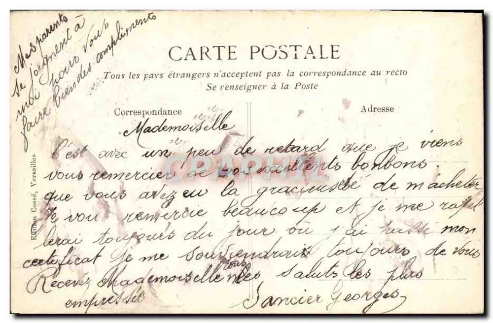 Versailles — Kutsche der Krönung von Karl X (1825), restauriert 1856 für die Taufe des Kaiserlichen Prinzen - Rückseite