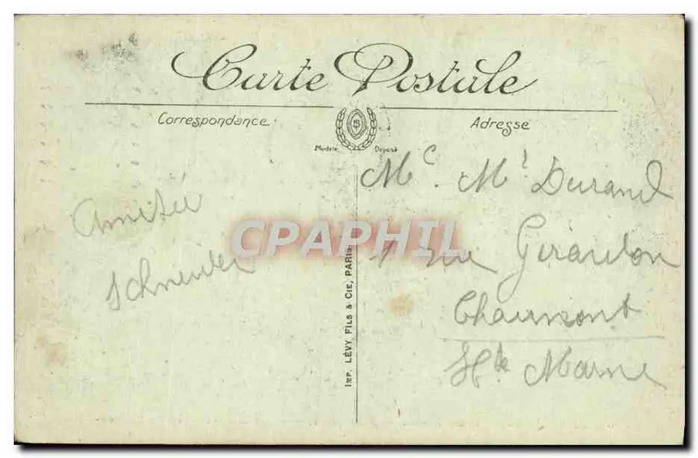 Versailles — Grand Trianon — Salon Jaune — éditeur L.T. n°305 - Verso