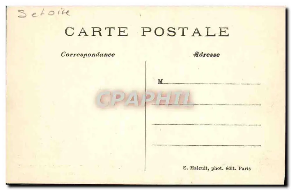 Chaville — Bois de Meudon — Étang des Écrevisses — E. M. - Rückseite
