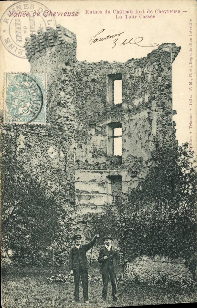 Ruinen des Schlosses Chevreuse — Die Zerstörte Turm — Ausgabe Trianon, Nr. 1454 - Vorderseite