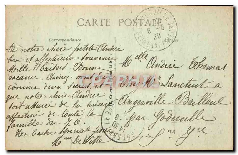 Tourcoing — Ansicht der Kirche des Heiligen Herzens — Verlag E.C. - Rückseite
