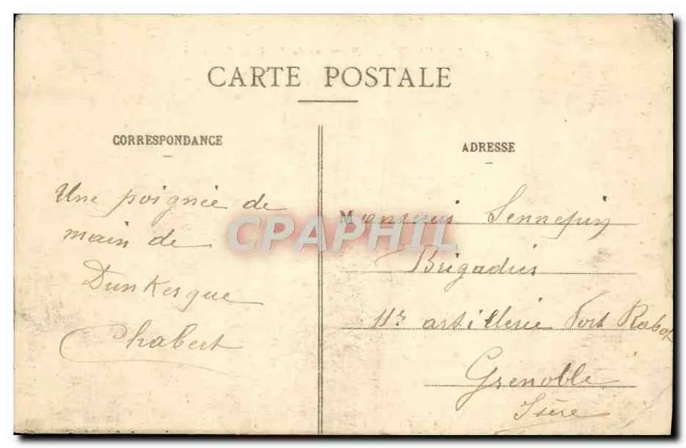 Dunkerque — Panorama del Puerto del Comercio — C.A.R. - Reverso