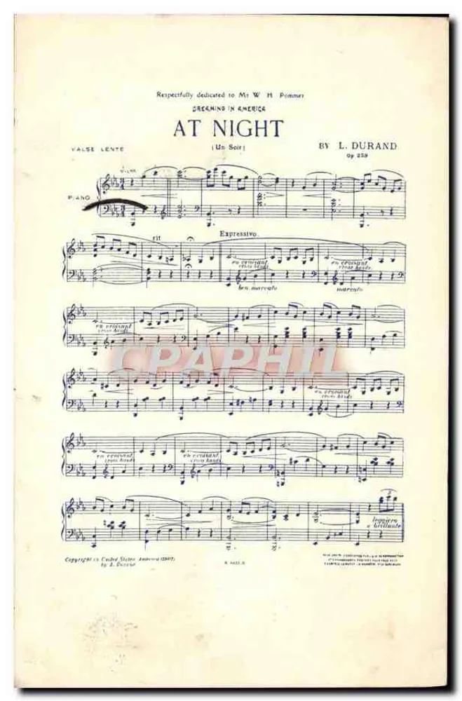 Abends — Un Soir — von L. Durand — Verlag L. Dubouchet, Dunkerque - Vorderseite