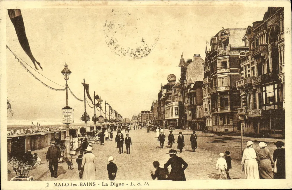 MALO-les-BAINS - La Digue - L. S. D. - Frente