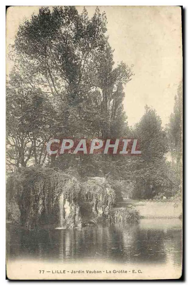 Lille - Jardim Vauban - A Gruta - E.C. - n°77 - Frente
