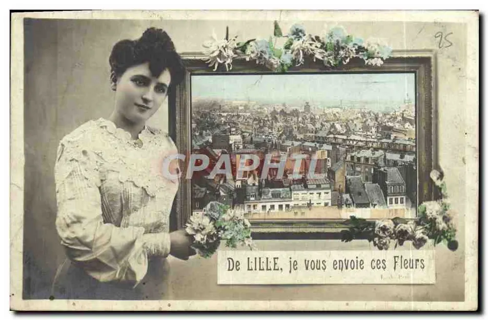 Mulher com vista da cidade — De Lille, envio-lhe estas flores — editor LAP - Frente