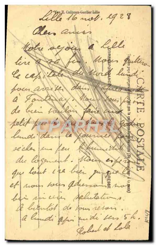 Lille — Het Paleis van de Universiteit — E.C. n°121 - Achterkant