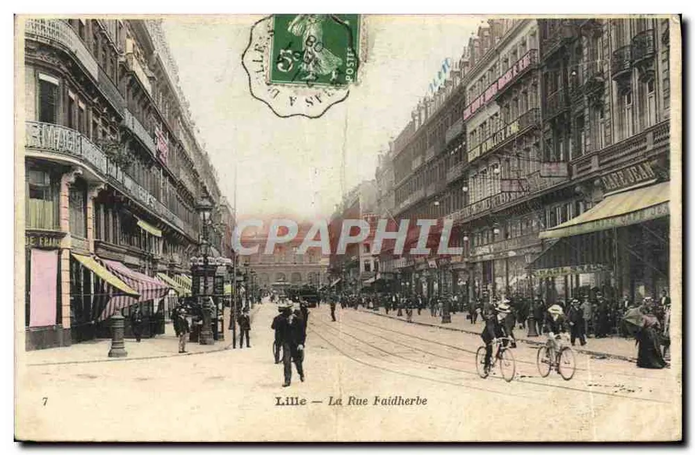 Lille — La Rue Faidherbe — éditeur anonyme, n°7 - Frente