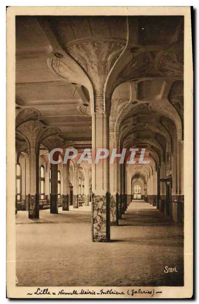 Lille - Neue Rathaus - Innenraum (Galerien) - SIBYL - Vorderseite