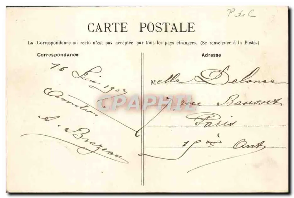 Le Portel — Einfahrt in den Hafen — A.T. - Rückseite
