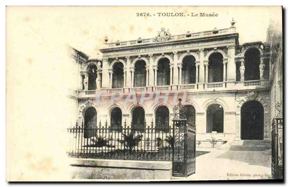 Toulon — Le Musée-Bibliothèque de la Ville — Édition Giletta, n° 2676 - Frente