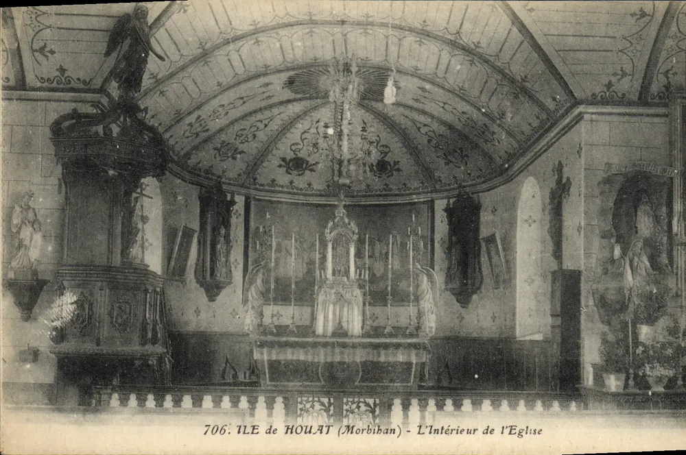 Houat (Morbihan) — Innenansicht der Kirche — Verleger: 706 - Vorderseite