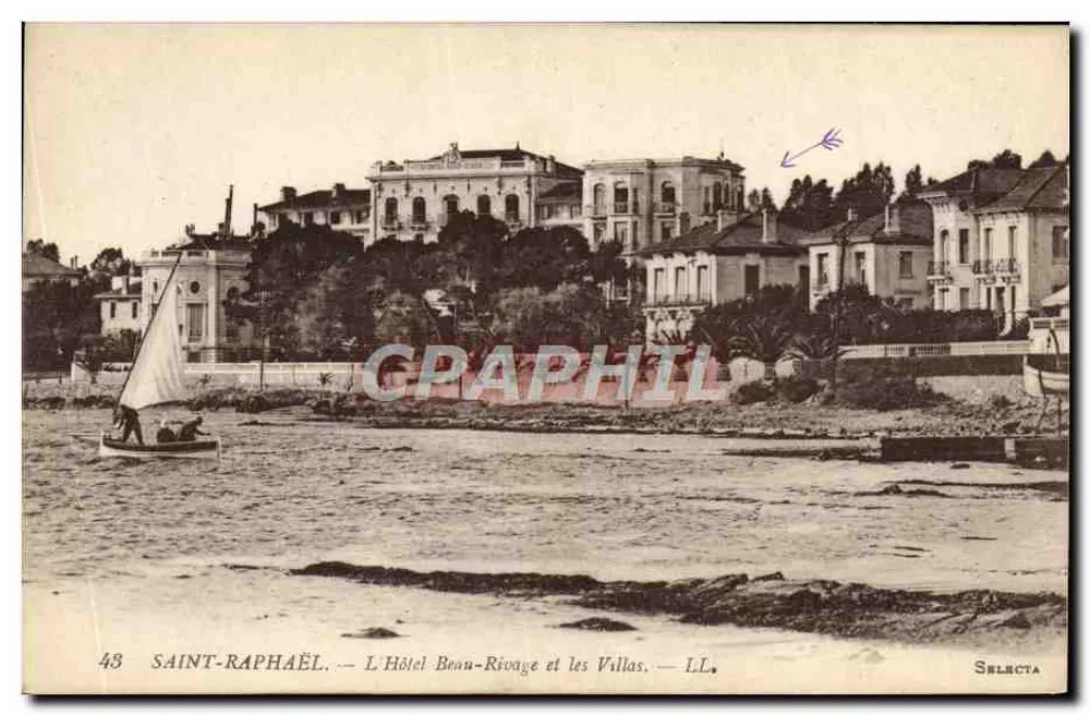 Saint-Raphaël — Das Hotel Beau-Rivage und die Villas — Selecta, n°48 - Vorderseite