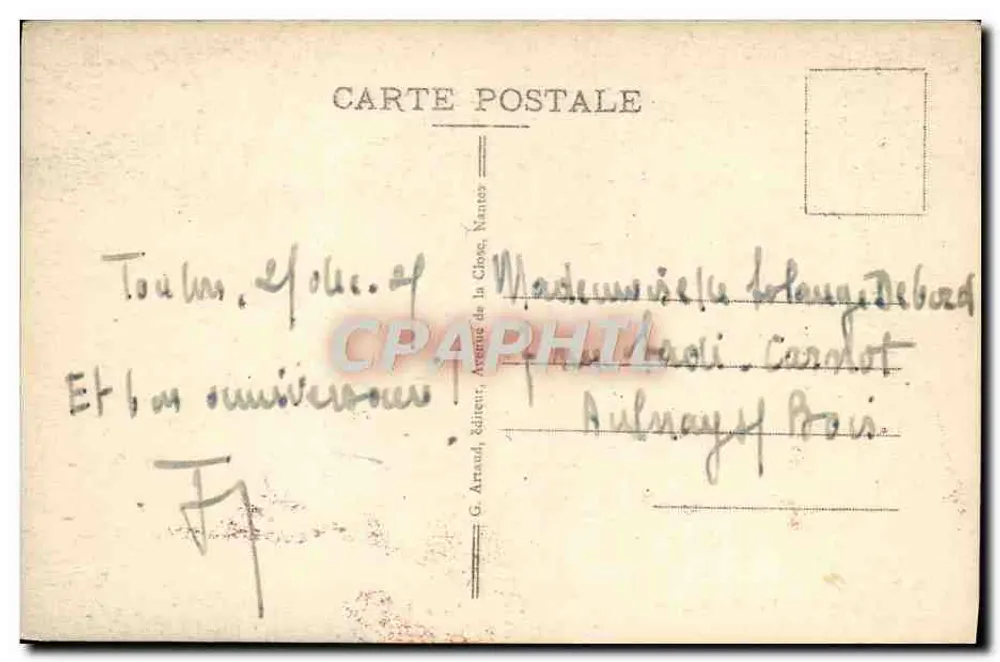 Toulon - Vista sobre Magaud — editor G. Arnaud, n° 130 - Verso