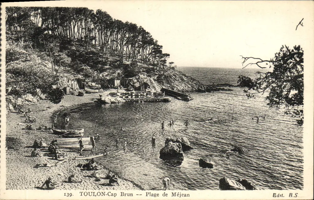 TOULON-Cap Brun -- Spiaggia di Méjean -- Edt. B.S. - Recto