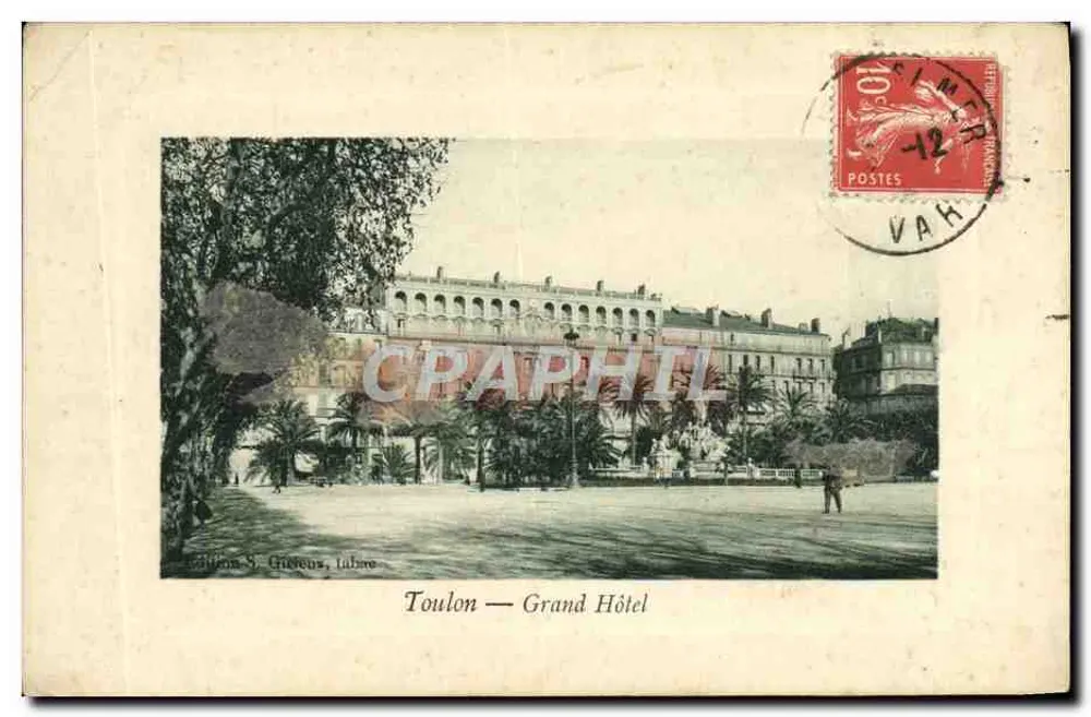 Toulon — Grand Hôtel — éditeur S. Gireeus, Labore - Voorkant