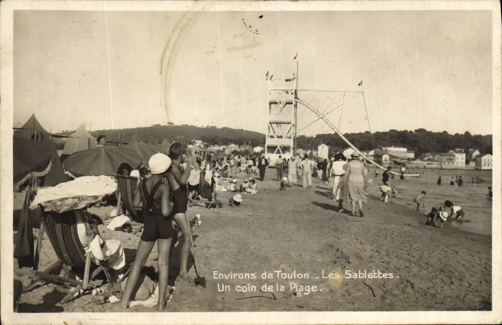Les Sablettes — Un coin de la Plage — Édition Bouvet-Sourd (Toulon) - Vorderseite