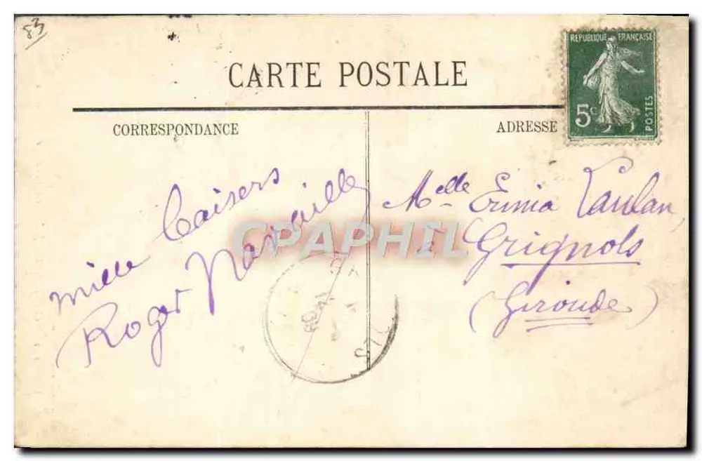 SOLLIÈS-PONT - Die Große Fontäne — L. Olive, Händler Toulon, n° 223 - Rückseite