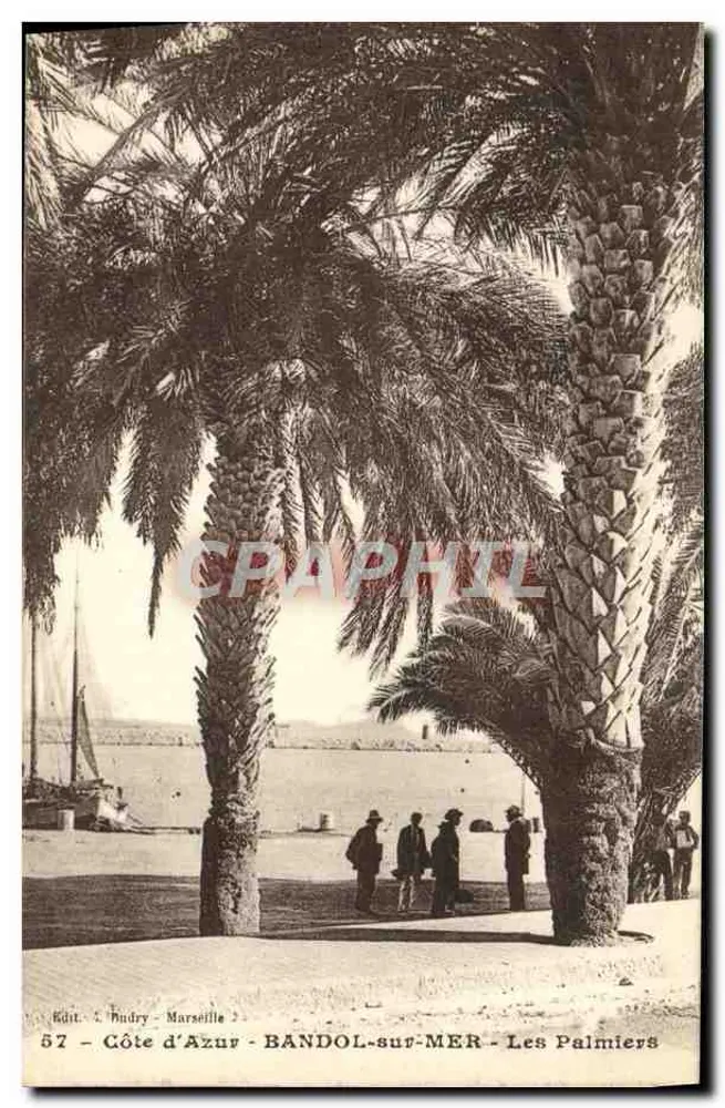 Bandol-sur-Mer — Os Palmeiros — Ed. Hudry - Marselha - n°57 - Frente