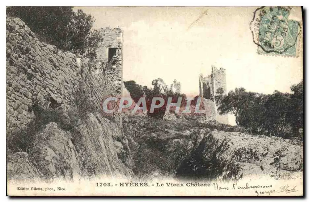 Hyères - O Velho Castelo — Edição Gilelta, fot. Nice, n° 1703 - Frente