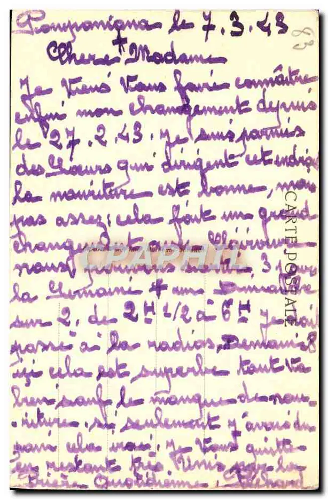 Heilanstalt für Heliomarine-Therapie Pomponiana — Ansicht des Hauptgebäudes und der Küste in Hyères (Var) — Verlag unbekannt - Rückseite