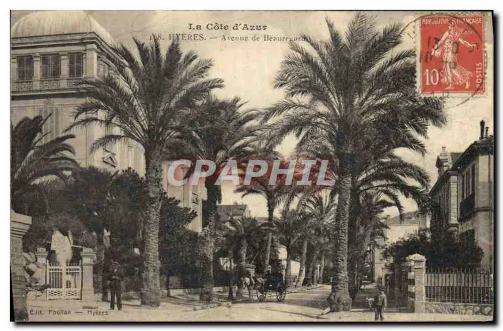 Hyères — Aleja Beauregard — Wyd. Poullan - Awers