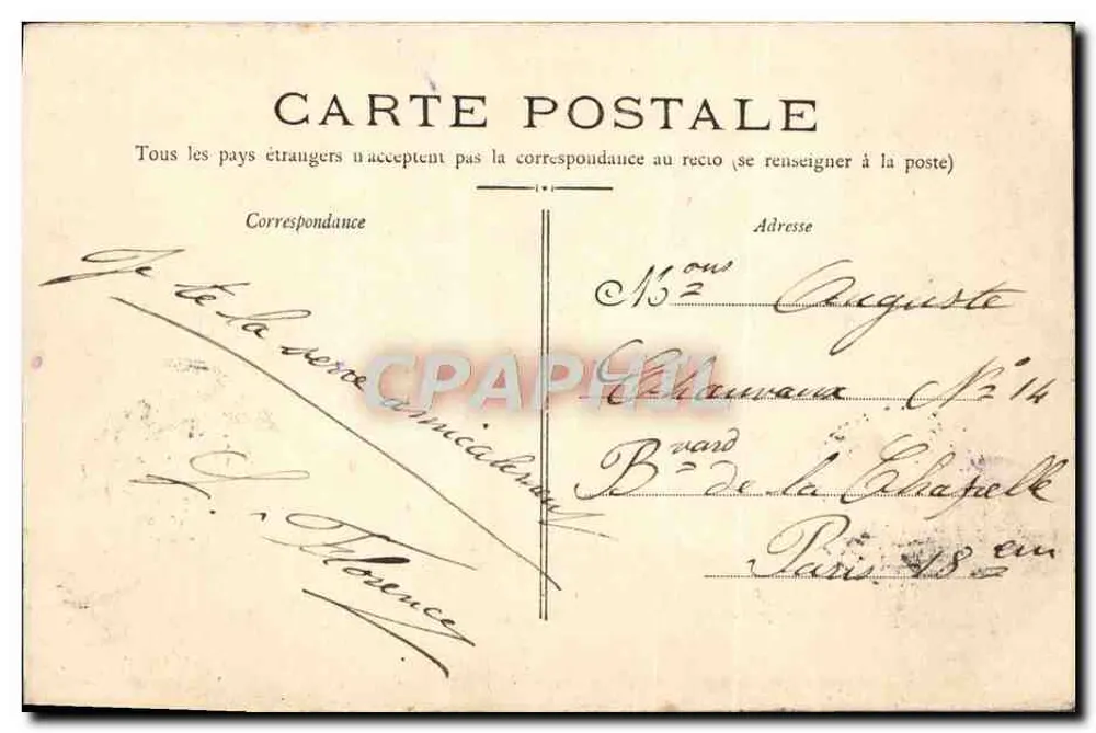 Hyères — Avenida de Beauregard — editor desconhecido, n° 51108 - Verso