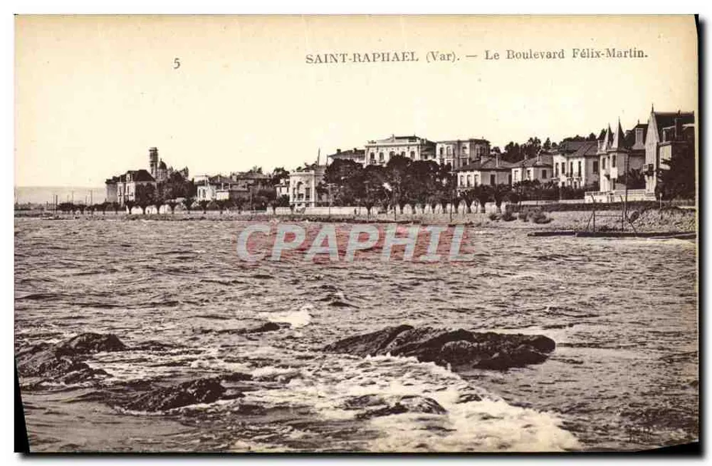 Saint-Raphaël (Var) — O Boulevard Félix-Martin — Nélichin Frères, Imp. Céré, Stuc, 14-Corbeil - Frente