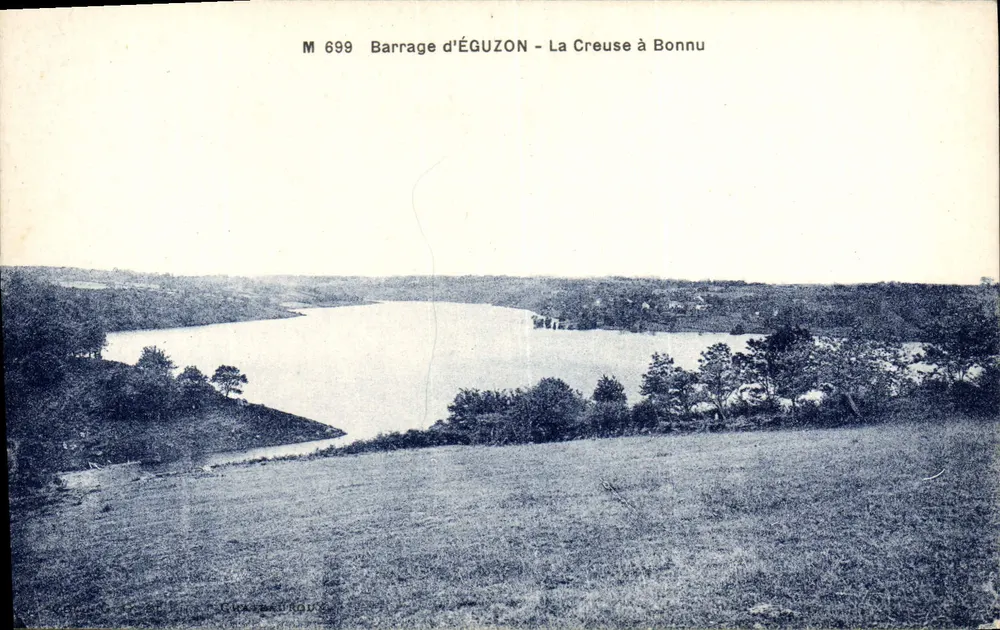 Barragem de Éguzon - A Creuse em Bonnu — Editor G. Chavaudour, n° M 699 - Frente