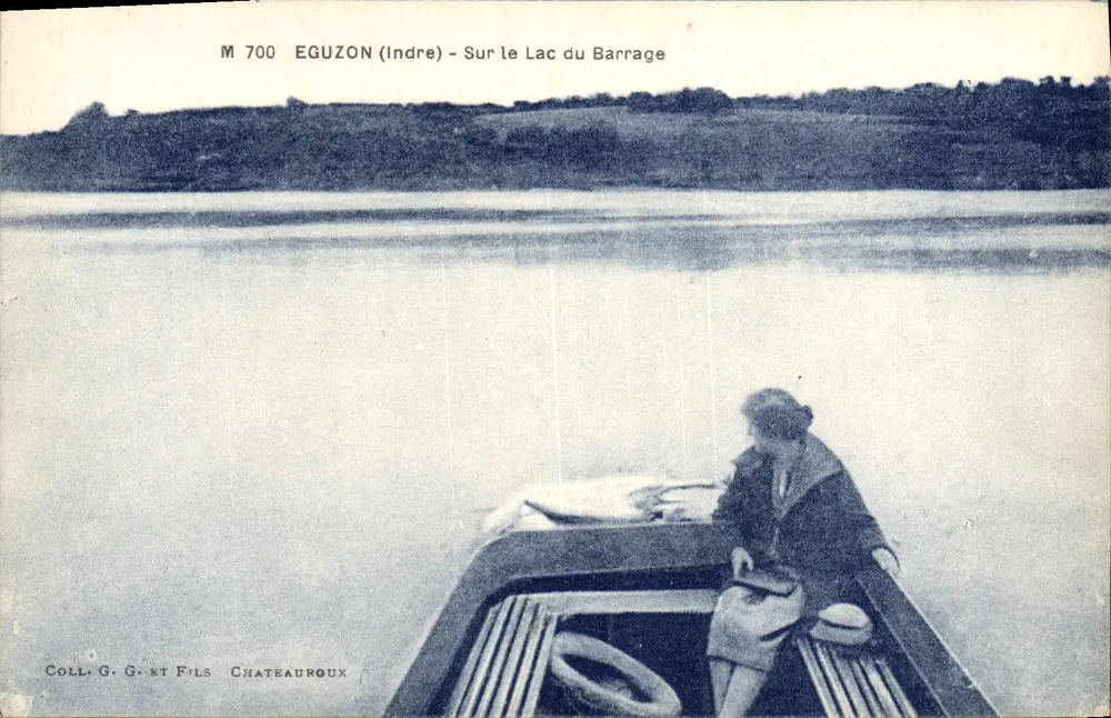 Eguizon (Indre) - Sobre o Lago do Barragem — Coll. G. G. e Filhos, Châteauroux, n° 700 - Frente