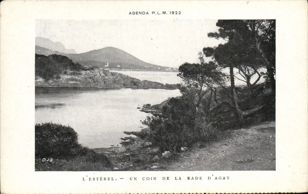 L'Estérel — Kąt portu w Agay — Agenda P.L.M. 1922 - Awers