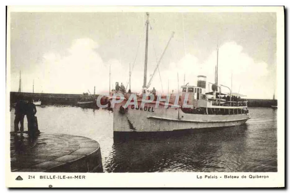 Belle-Île-en-Mer — Das Schloss, Boot von Quiberon — n°214 - Vorderseite