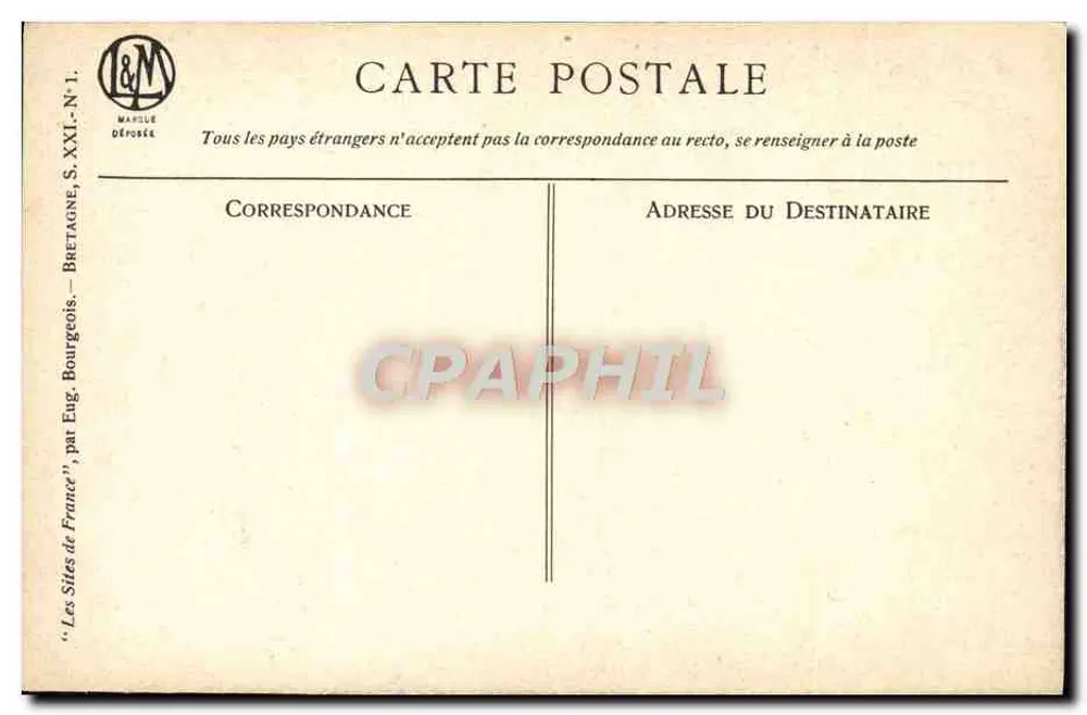 Ansicht der Stadt Bourgoin — Verlag Mahiue Dérossé, Serie S. XXI - Rückseite