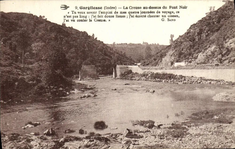 Gargilesse (Indre) — Ansicht der Creuse-Fluss über dem Pont Noir — n° 36 - Vorderseite