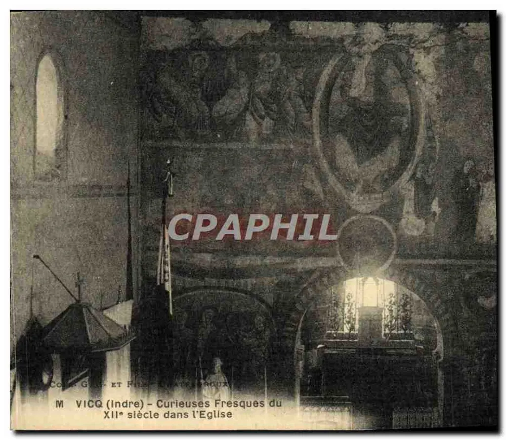 M Vicq (Indre) — Merkwürdige Fresken des 12. Jahrhunderts in der Kirche — C. G. et Fils, Verleger - Vorderseite