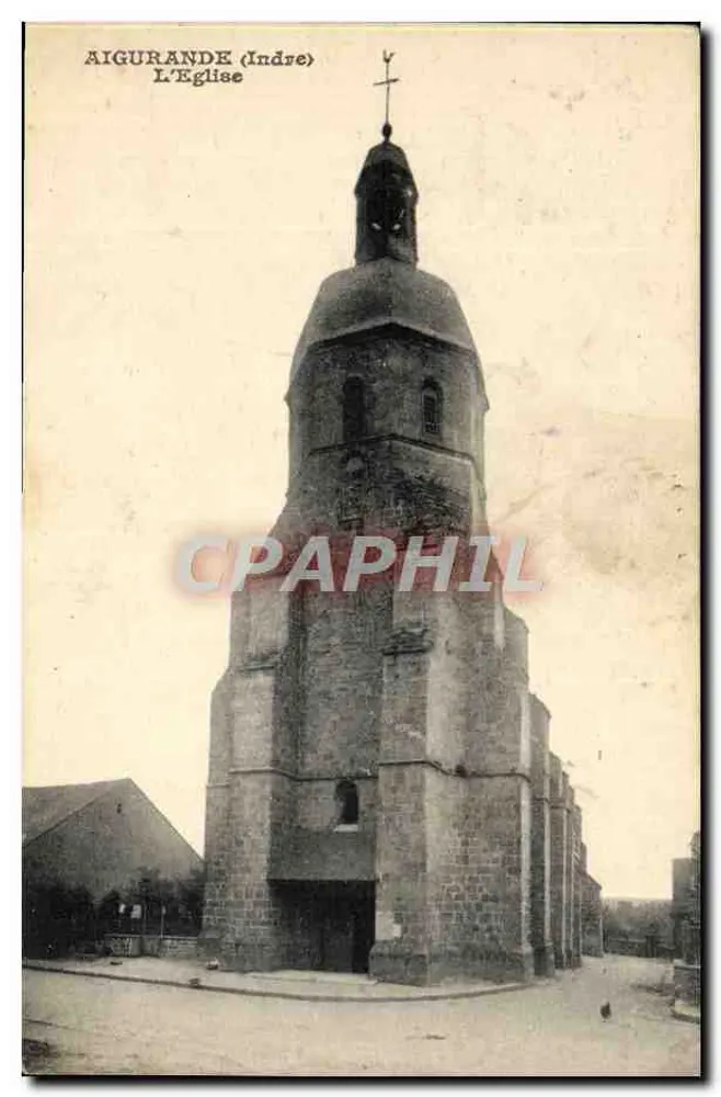 Aigurande (Indre) — A Igreja - Frente