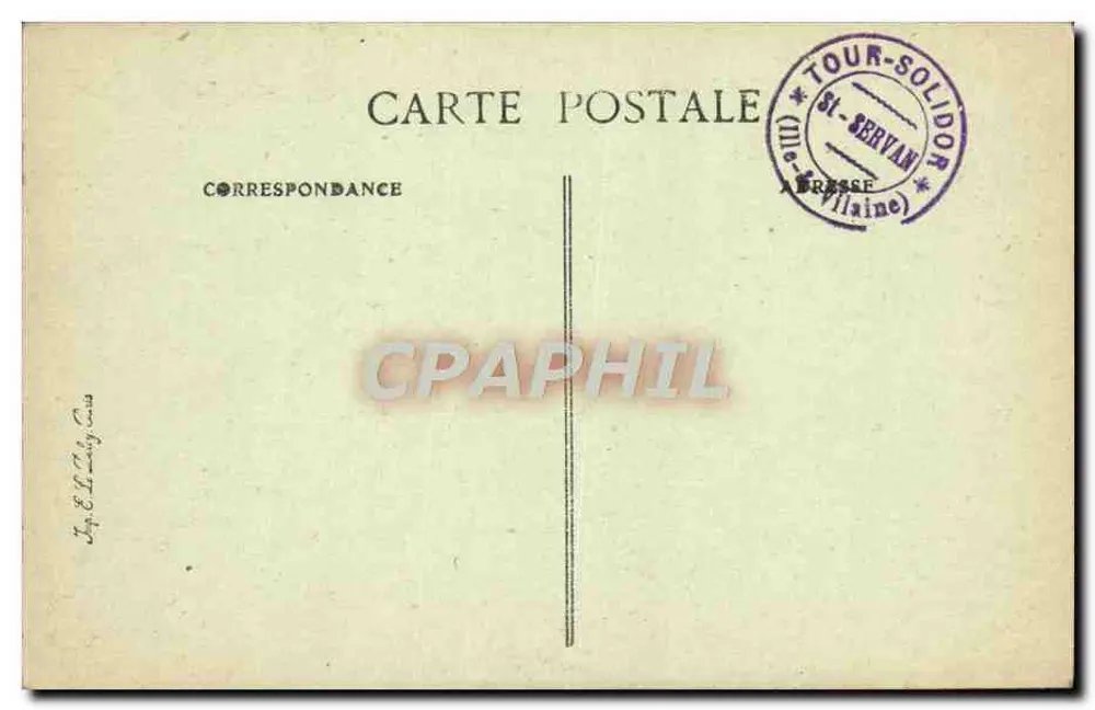 La Tour Solidor und die Festung der Stadt — Saint-Servan — B.D. n°225 - Rückseite
