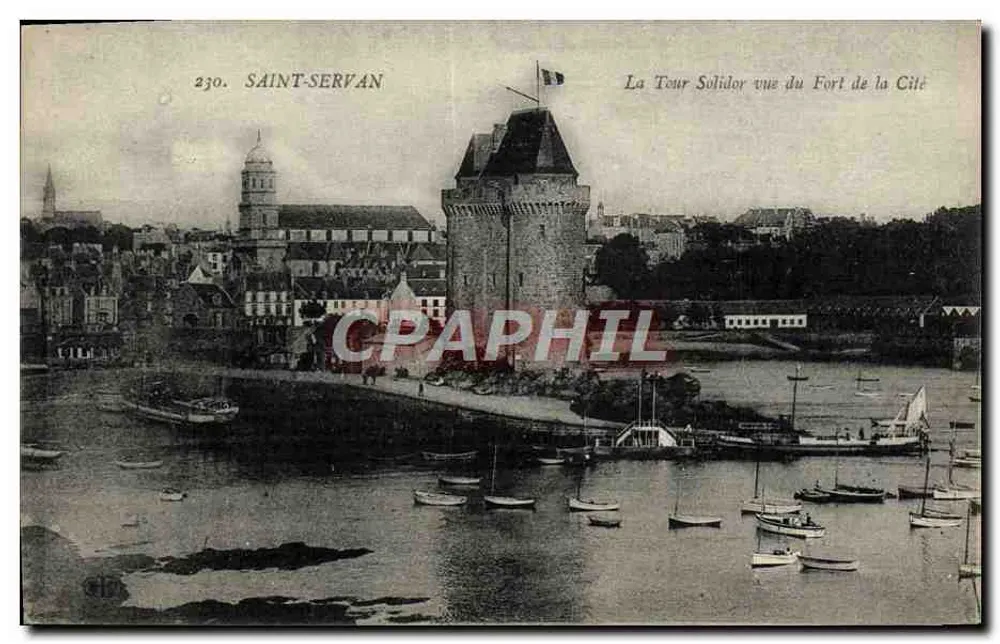 Saint-Servan — La Tour Solidor von Fort de la Cité aus gesehen — unbekannter Verleger, Nr. 230 - Vorderseite