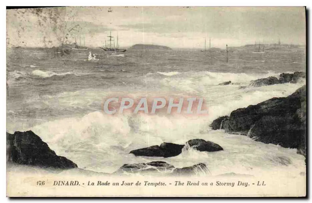 Dinard - La Rade un Jour de Tempête - The Road on a Stormy Day - L.L. - Anverso