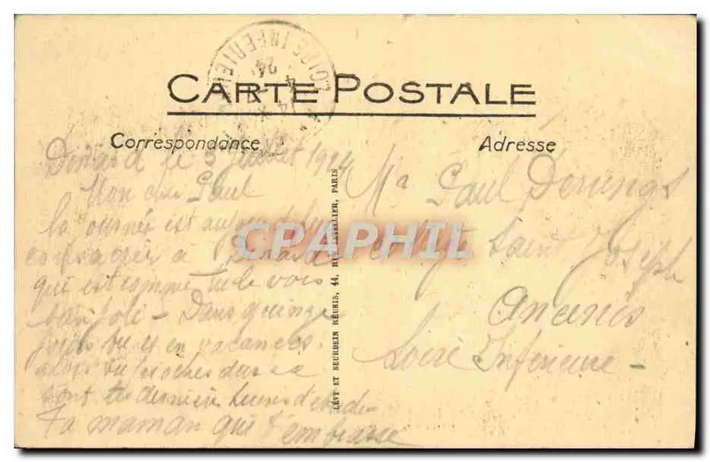 Dinard — Panorama de la Plage — éditeur LL, n°12 - Verso