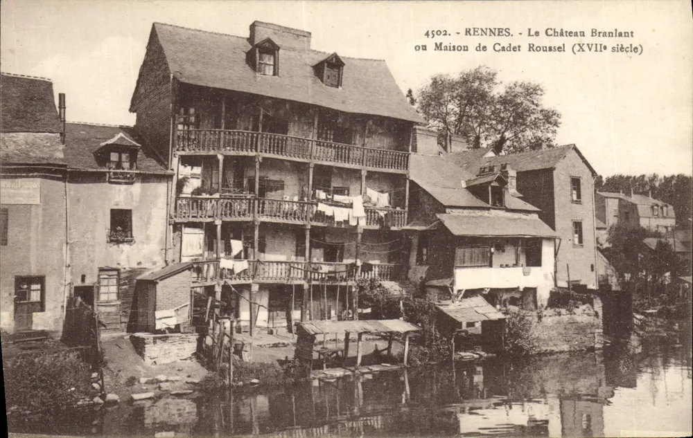 Rennes - Das Schloss Branlant oder Haus von Cadet Roussel (17. Jahrhundert) - Vorderseite