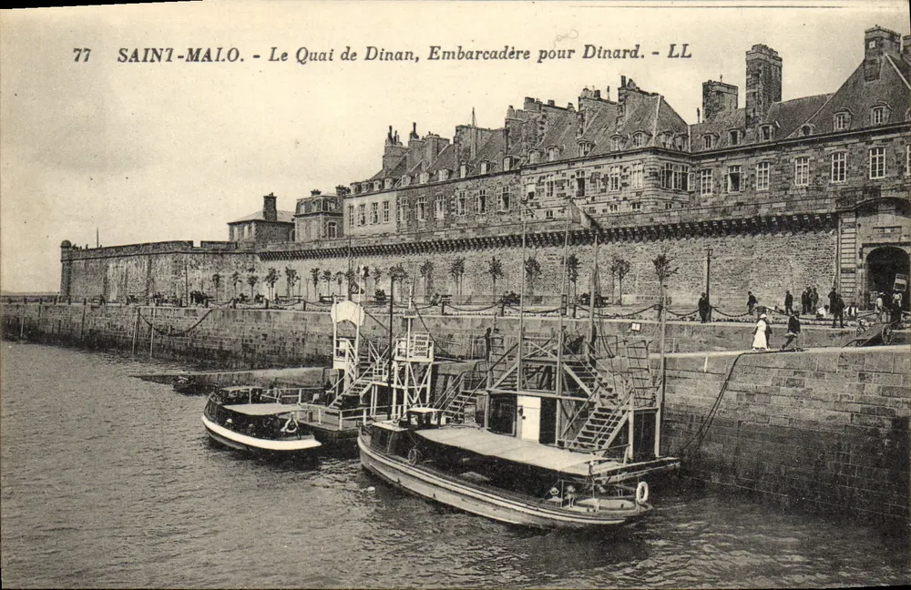Saint-Malo - Der Hafen von Dinan, Anlegestelle für Dinard - LL - Vorderseite