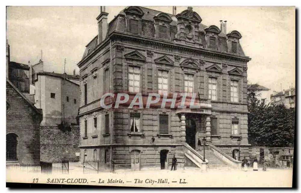 Saint-Cloud — A Prefeitura — The City-Hall — LL. — Editor Lévy Frères & Cie, Paris - Frente