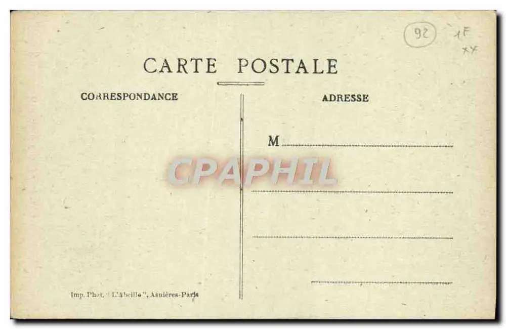 Rueil — Innenansicht der Kirche Saint-Pierre und Saint-Paul — Imp. Phot. 'L'Abéille', Asnières-Paris - Rückseite