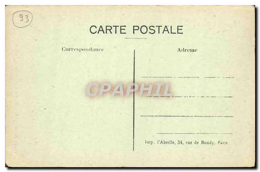 Saint-Denis — Maison de la Légion d'Honneur, Monumentaler Portal — Verleger Monumentaler Portal, Nr. 25 - Rückseite