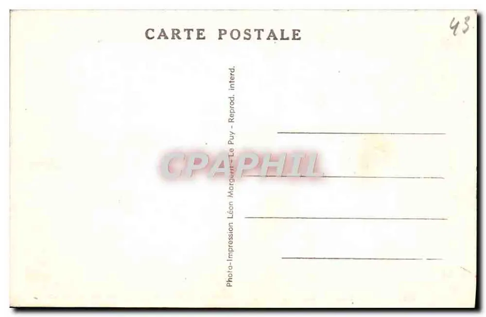 See Bouchet (Haute-Loire) — Promenadenweg um den See — Léon Margent, n°9861 - Rückseite